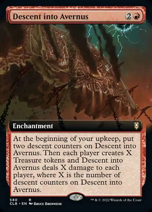 MtG Trading Card Game Commander Legends: Dungeons & Dragons Battle Rare Descent into Avernus #580 [Extended Art FOIL]