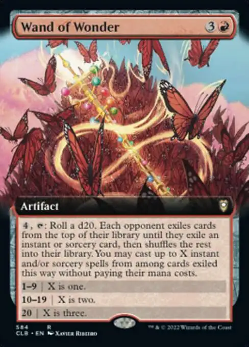 wonder mtg card Magic The Gathering Trading Card Game Commander Legends Dungeons Dragons  Battle For Baldurs Gate Single Card Rare Wand of Wonder 584 Extended Art  FOIL