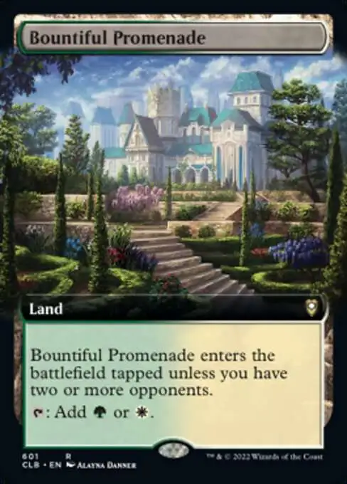 MtG Trading Card Game Commander Legends: Dungeons & Dragons Battle For Baldur's Gate Rare Bountiful Promenade #601 [Extended Art FOIL]