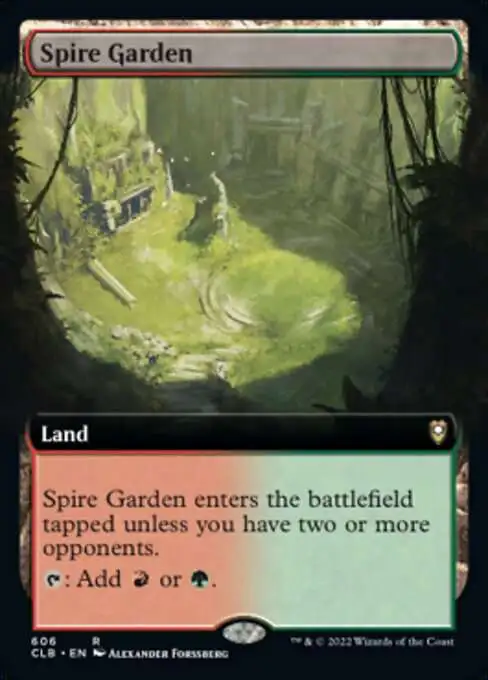 MtG Trading Card Game Commander Legends: Dungeons & Dragons Battle Rare Spire Garden #606 [Extended Art]