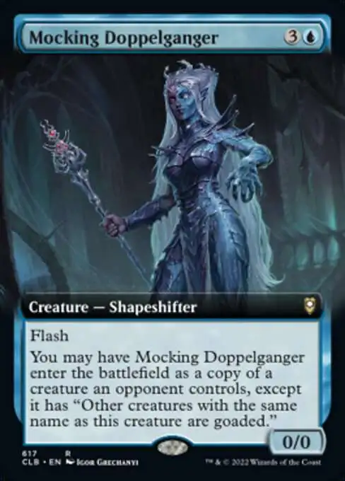 Magic The Gathering Trading Card Game Commander Legends Dungeons Dragons  Battle Single Card Rare Mocking Doppelganger 617 Extended Art - ToyWiz