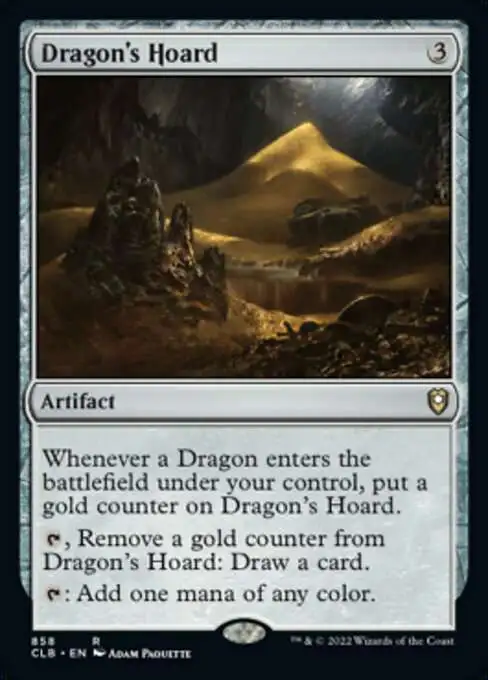 MtG Trading Card Game Commander Legends: Dungeons & Dragons Battle For Baldur's Gate Rare Dragon's Hoard #858