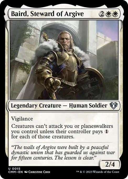 Magic The Gathering Commander Masters Single Card Uncommon Baird, Steward  of Argive 15 - ToyWiz