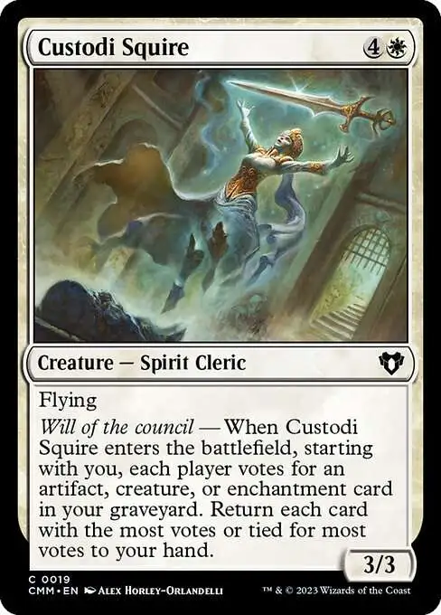 MtG Commander Masters Common Custodi Squire #19