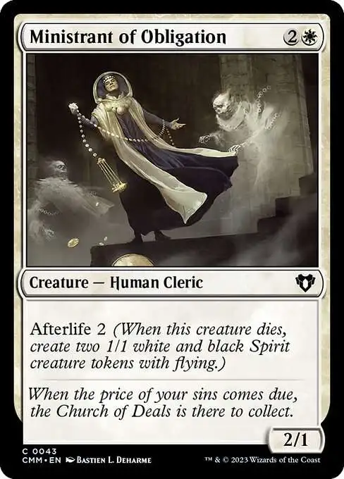 MtG Commander Masters Common Ministrant of Obligation #43