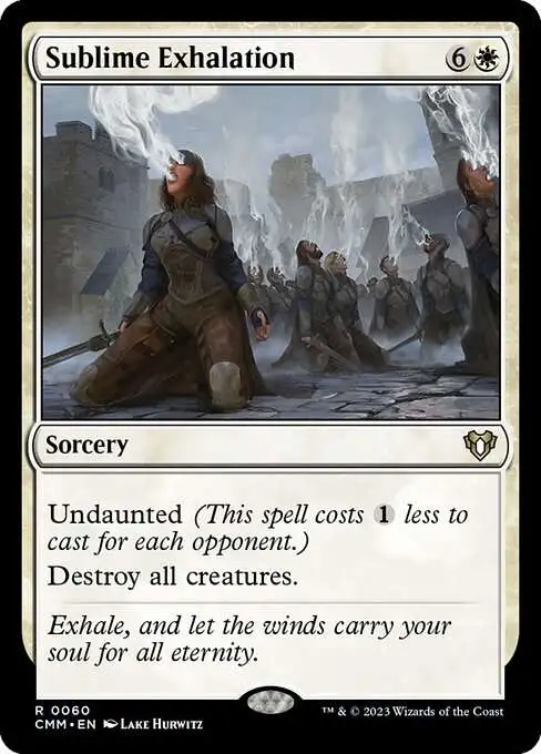 mtg 60 card commander Magic The Gathering Commander Masters Single Card Rare Sublime Exhalation 60