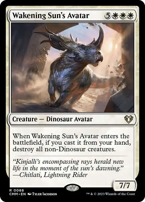 MtG Commander Masters Rare Foil Wakening Sun's Avatar #68