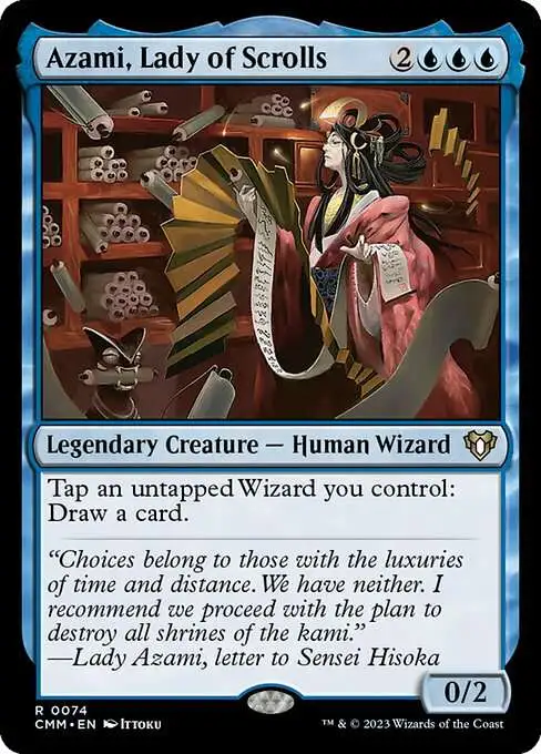 MtG Commander Masters Rare FOIL Azami, Lady of Scrolls #74