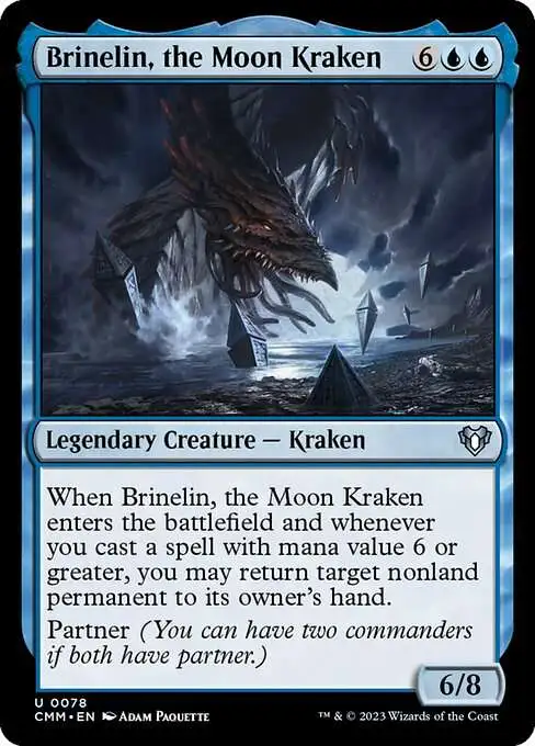 Magic The Gathering Commander Masters Single Card Uncommon Brinelin, the  Moon Kraken 78 - ToyWiz