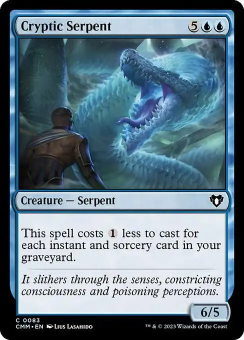 MtG Commander Masters Common Cryptic Serpent #83