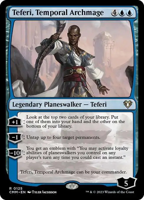 MtG Commander Masters Rare Teferi, Temporal Archmage #125