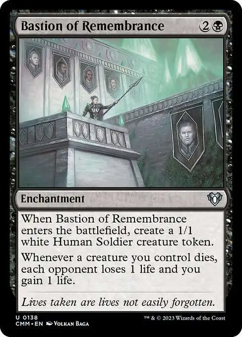 MtG Commander Masters Uncommon Bastion of Remembrance #138