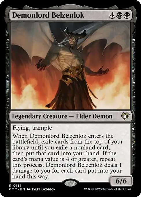 MtG Commander Masters Rare Demonlord Belzenlok #151