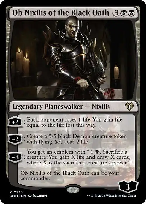 MtG Commander Masters Rare Ob Nixilis of the Black Oath #176