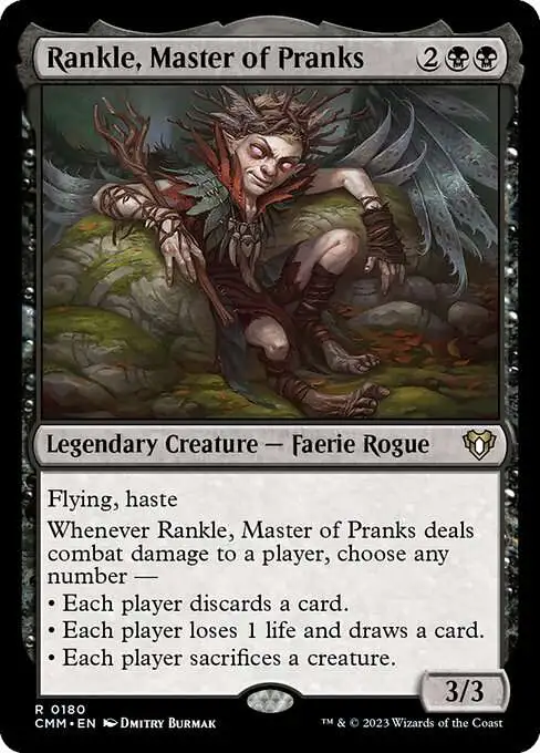 MtG Commander Masters Rare Rankle, Master of Pranks #180