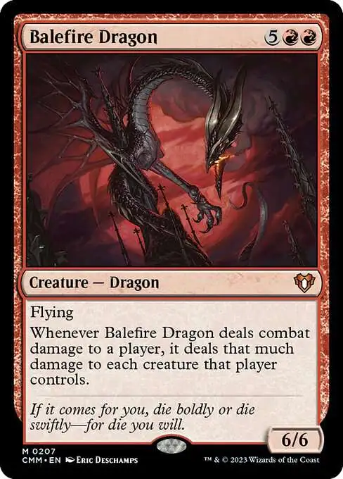 MtG Commander Masters Mythic Rare Balefire Dragon #207
