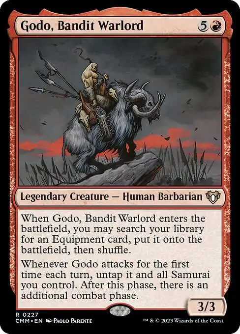 MtG Commander Masters Rare FOIL Godo, Bandit Warlord #227