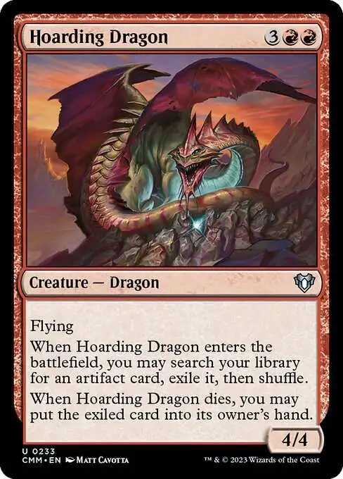 Magic The Gathering Commander Masters Single Card Uncommon Hoarding Dragon 233 - ToyWiz Magic The Gathering Commander Masters Single Card Uncommon Hoarding Dragon 233 - ToyWiz