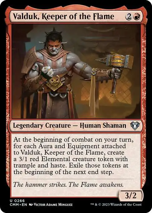 MtG Commander Masters Uncommon Valduk, Keeper of the Flame #266