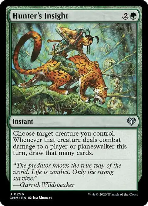 MtG Commander Masters Uncommon Hunter's Insight #296