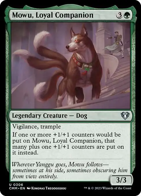 MtG Commander Masters Uncommon Mowu, Loyal Companion #306