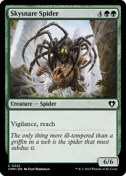 MtG Commander Masters Common Skysnare Spider #322
