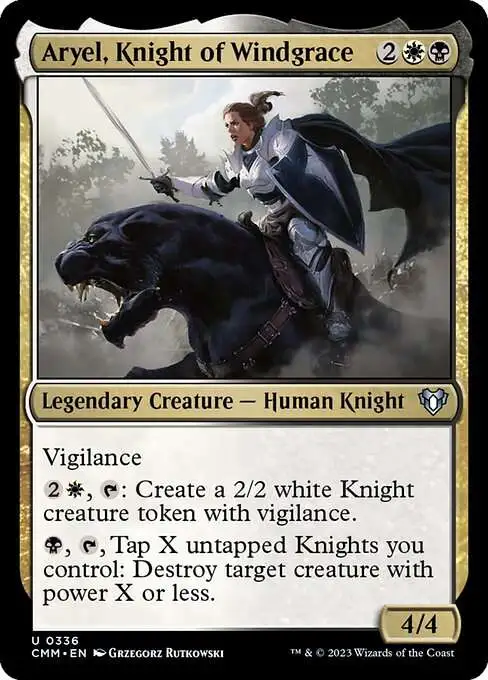 MtG Commander Masters Uncommon Aryel, Knight of Windgrace #336