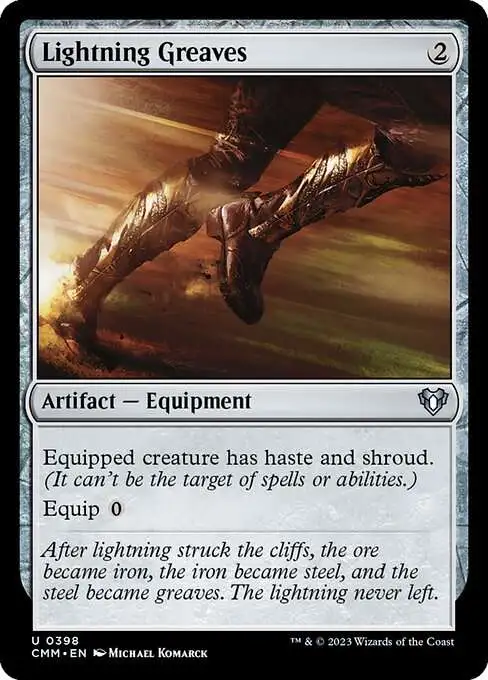 MtG Commander Masters Uncommon Lightning Greaves #398