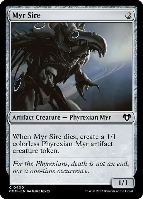 mtg myr cards Mindservant [Mirrodin] that player looks at the top X cards of their library Magic The Gathering Commander Masters