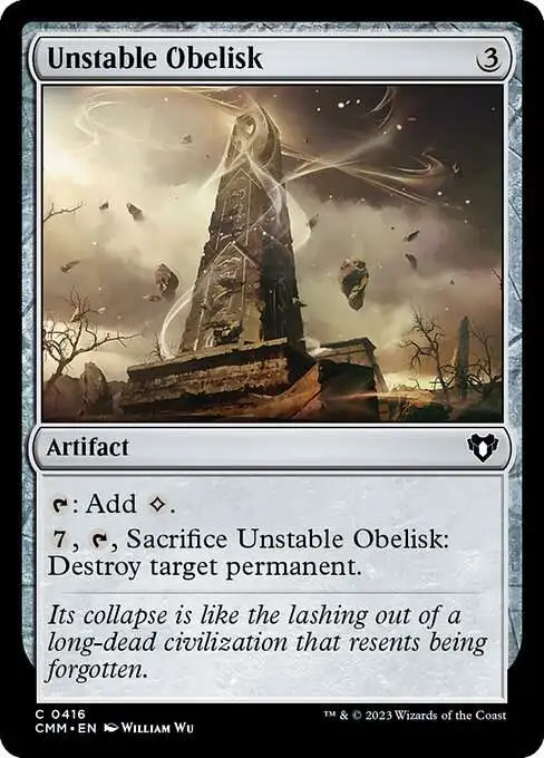 MtG Commander Masters Common Unstable Obelisk #416