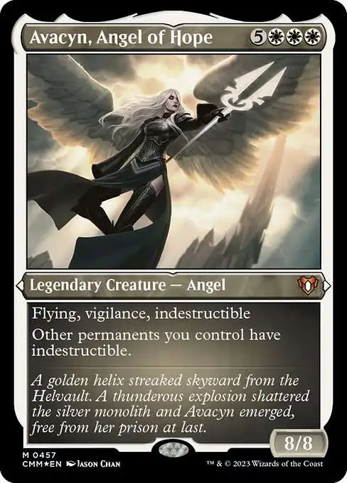 MtG Commander Masters Mythic Rare Avacyn, Angel of Hope #457 [Etched FOIL]