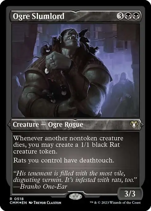 Magic The Gathering Commander Masters Single Card Rare Ogre Slumlord 518 Etched FOIL - ToyWiz Magic The Gathering Commander Masters Single Card Rare Ogre Slumlord 518 Etched FOIL - ToyWiz