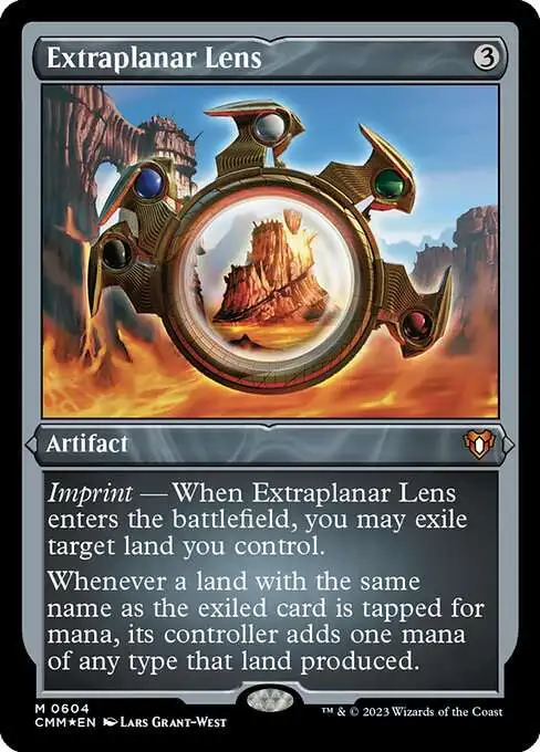 MtG Commander Masters Mythic Rare Extraplanar Lens #604 [Etched FOIL]