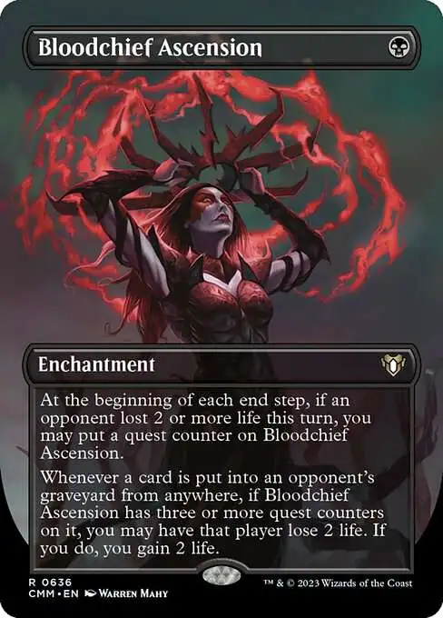MtG Commander Masters Rare Bloodchief Ascension #636 [Borderless]