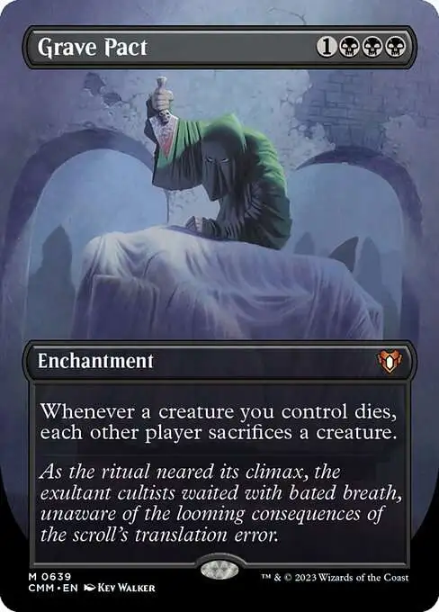 MtG Commander Masters Mythic Rare Grave Pact #639 [Borderless FOIL]