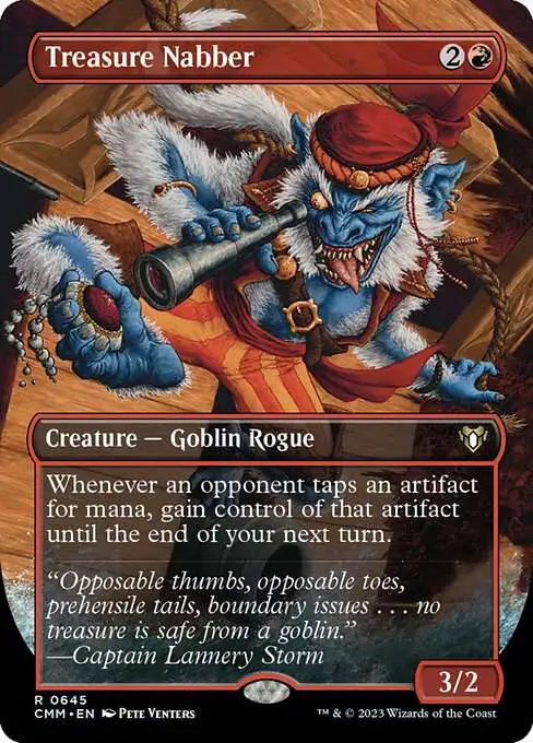Magic The Gathering Commander Masters Single Card Rare Treasure Nabber 645  Borderless - ToyWiz