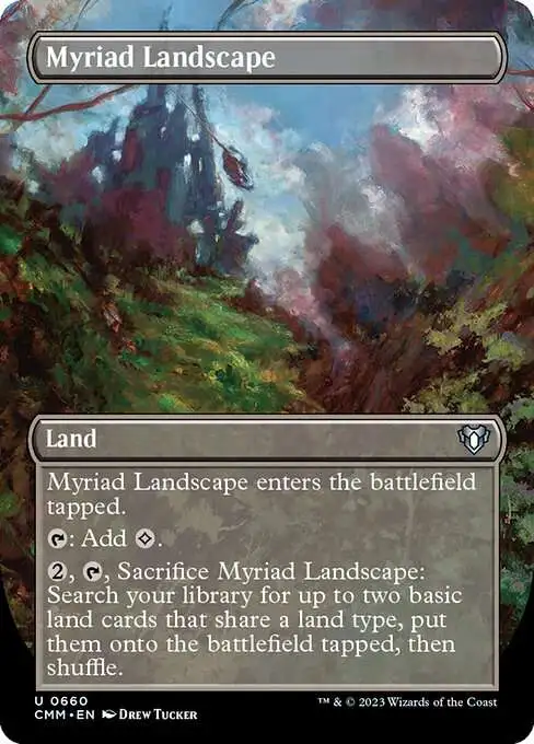 MtG Commander Masters Uncommon Myriad Landscape #660 [Borderless]