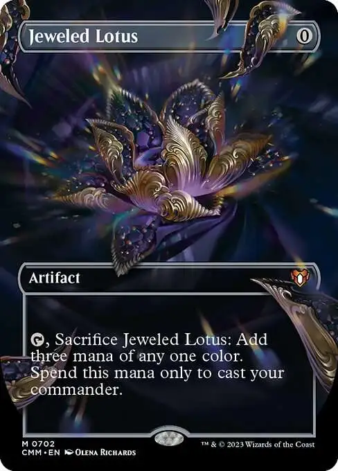 MtG Commander Masters Mythic Rare Jeweled Lotus #702 [Borderless]