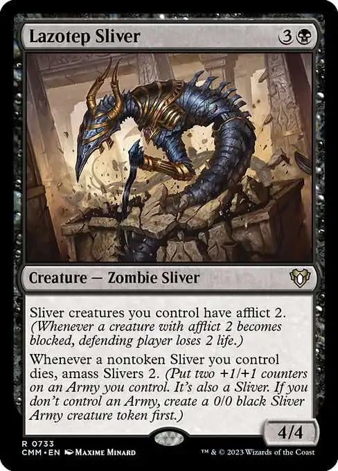 MtG Commander Masters Rare Lazotep Sliver #733 [Commander]