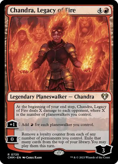 MtG Commander Masters Rare Chandra, Legacy of Fire #735 [Commander FOIL]