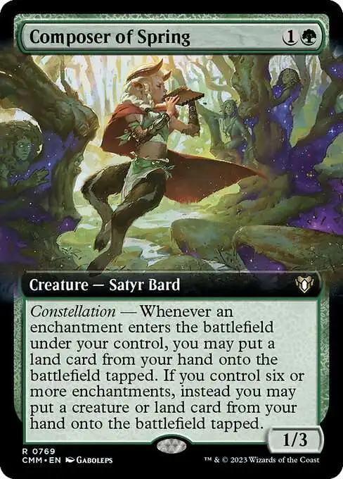 MtG Commander Masters Rare Composer of Spring #769 [Extended Art]