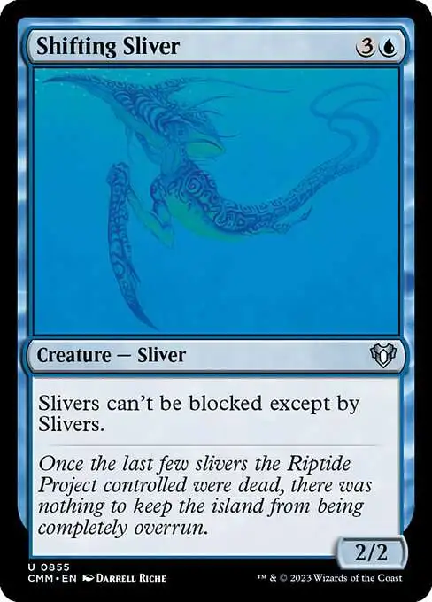 Magic The Gathering Commander Masters Single Card Uncommon Shifting Sliver  855 FOIL - ToyWiz