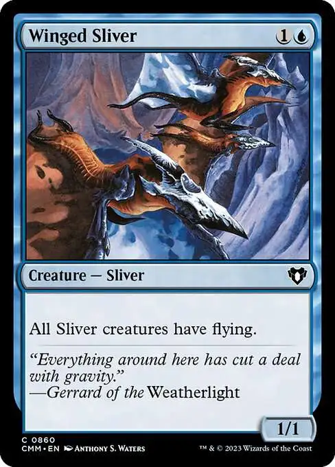 Magic The Gathering Commander Masters Single Card Common Winged Sliver 860  - ToyWiz