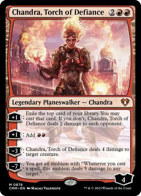 MtG Commander Masters Mythic Rare FOIL Chandra, Torch of Defiance #876