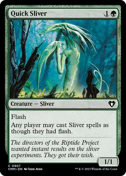 Magic The Gathering Commander Masters Single Card Common Quick Sliver 907 -  ToyWiz