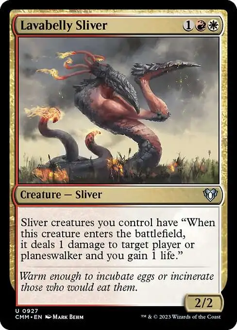 Magic The Gathering Commander Masters Single Card Uncommon Lavabelly Sliver 927 - ToyWiz Magic The Gathering Commander Masters Single Card Uncommon Lavabelly Sliver 927 - ToyWiz