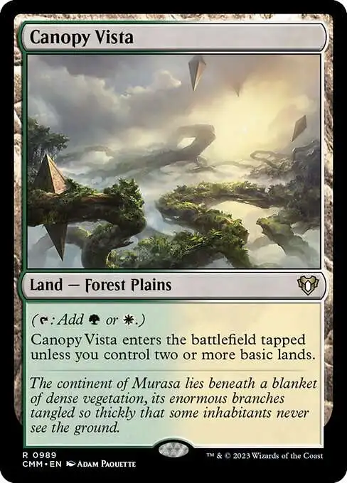 MtG Commander Masters Rare Canopy Vista #989