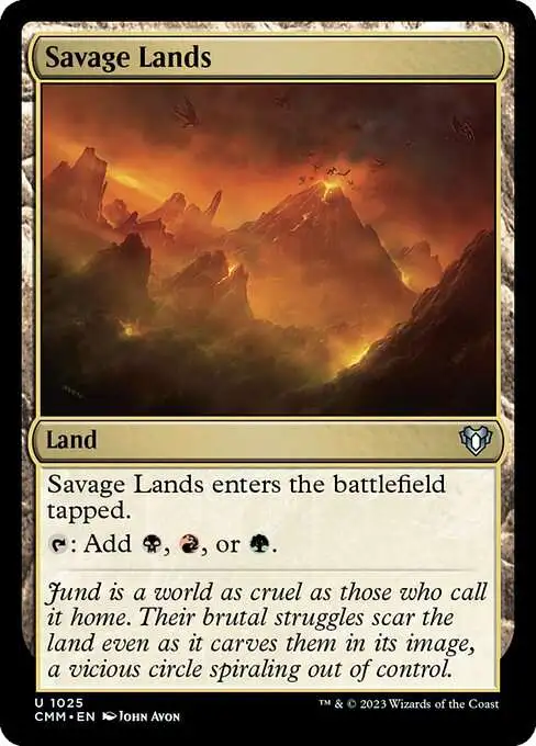 MtG Commander Masters Uncommon FOIL Savage Lands #1025