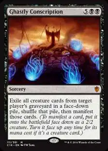 MtG Commander 2016 Mythic Rare Ghastly Conscription #111