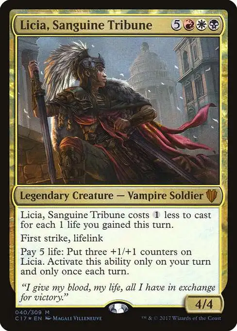 MtG Commander 2017 Mythic Rare Licia, Sanguine Tribune #40